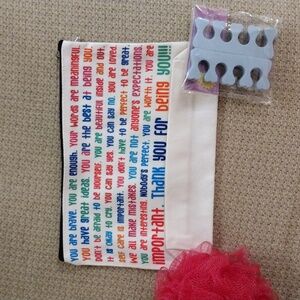 NWT Affirmations Makeup Bag and Goodies